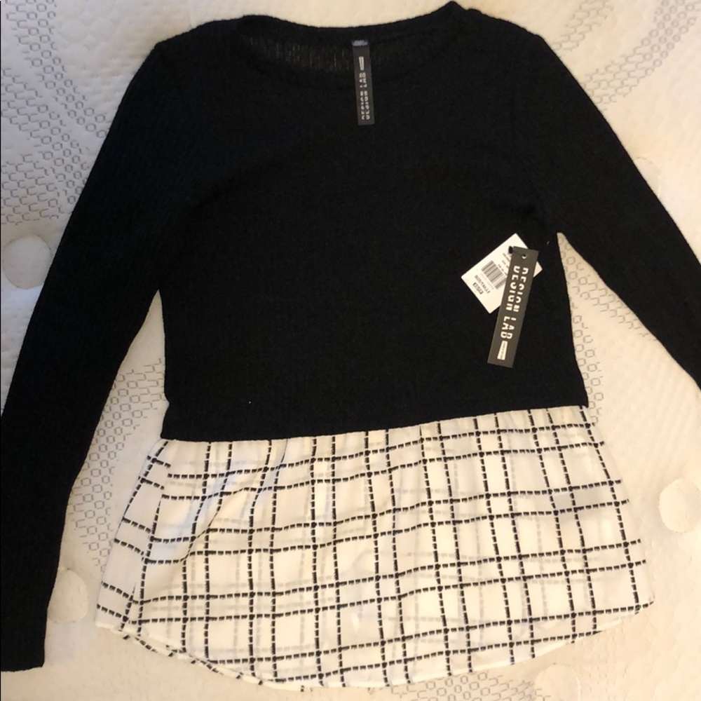Design Lab Black long sleeve top
